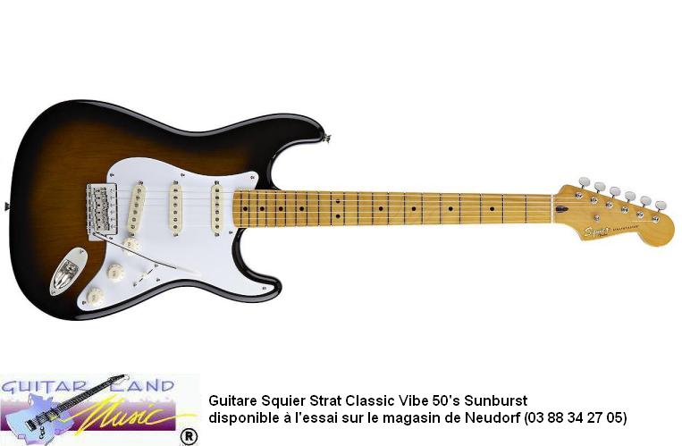 Guitare Squier Strat Classic Vibe 50's Sunburst